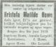 Kristofa Mathilde Simonsdatter Howe